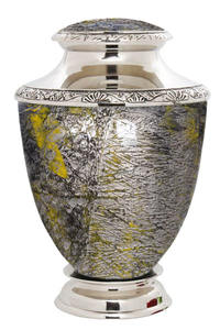 Urna de cremación de trofeo de metal de estilo americano con acabado de textura dorada Urna funeraria para adultos para cenizas humanas - Product Image 5