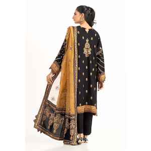 Robe en soie crêpe imprimée au bloc Tehwaar - Comprend chemise, pantalon et dupatta avec design unique WGK-RSW-SP-1987s - Product Image 3