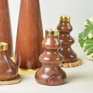 Wooden Six Column <b>Candle</b> <b>Holder</b> Suitable For Home Decor Table Centerpiece And Festive Lighting Handcrafted From India - Product Image 3