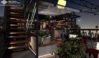 MOON LIGHT PUB Bar sur le toit Design Night Sky View Bar Disposition et décoration