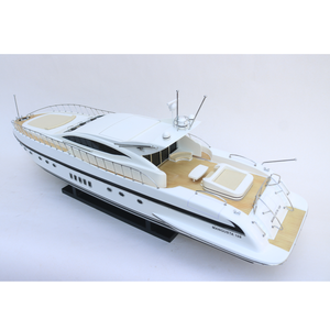 Mangusta 108 Modèle de bateau en bois de haute qualité Décor nautique Artisanat peint Décoration intérieure Boîte élégante en bois incluse - Product Image 4