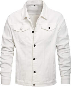 Chaquetas para Hombre 2026, Diseño Personalizado al por Mayor, Chaqueta Vaquera Estándar, Estilo Urbano para Hombre, Cuello Alto, Logotipo Frontal, Servicio OEM - Product Image 1