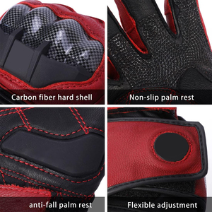 2025 hombres Premium negro impermeable cuero conducción carreras motocicleta Biker Gel guantes calefactables invierno táctico motocicleta para hombres - Product Image 2