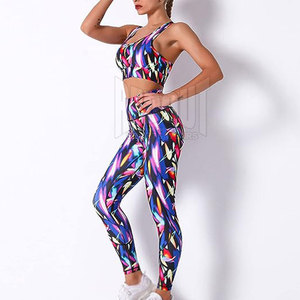 Ropa Deportiva para Gimnasio, Conjuntos de Yoga Sublimados para Mujer, Nuevo Estilo Informal, Conjunto de Yoga Sublimado para Mujer, Conjunto de Yoga de Talla Personalizada - Product Image 6