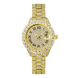 Reloj de pulsera mecánico de lujo Bling Full VVS Moissanite Diamond Unisex Hip Hop Iced Out para hombres y mujeres - Product Image 5