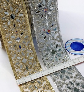 Encaje de Algodón Premium Ecológico con Bordado de Espejo para Manualidades, Uso en Prendas y Bolsos, Venta al por Mayor, Encaje Bordado de Espejo de Confianza - Product Image 1