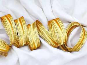 Encaje hilo dorado Mylar trenza encaje oro trenzas lingotes alambre trenzado encaje para uniformes de oficiales ceremoniales - Product Image 3
