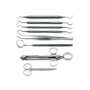 Ensemble de qualité supérieure de 8 instruments de configuration de plateau de préparation de couronne dentaire en acier inoxydable Source d'alimentation manuelle - Product Image 3