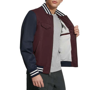 เสื้อแจ็กเก็ตผ้าคอตตอนสำหรับผู้ชายเสื้อแจ็กเก็ตเบสบอลมหาวิทยาลัยแบบสั่งทำ - Product Image 6