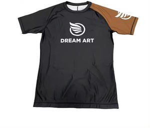 Alta calidad BJJ Rash Guard Slim Fit secado rápido manga larga cuello redondo sublimación impresa para MMA servicio OEM - Product Image 1
