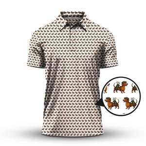 Polo de Golf de Secado Rápido para Hombre, Manga Corta, Ajuste Deportivo, Absorbe la Humedad, con Logotipo de Animal Divertido Personalizado, Impresión Digital - Product Image 2