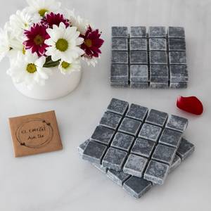 Posavasos de Mármol, Juego de Cuatro Posavasos de Piedra Negra, Decoración Moderna para el Hogar, Regalo - Product Image 5