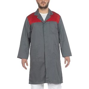 Tablier de travail unisexe gris/rouge CBF Balducci Group, vêtements de travail professionnels fabriqués en Albanie - Product Image 1