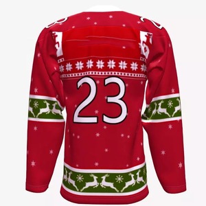 Maillot de hockey sur glace personnalisable, nouvelle tenue sportive, nom de club unique, maillot d'équipe OEM, imprimé par transfert thermique, 100% polyester, respectueux de l'environnement - Product Image 3