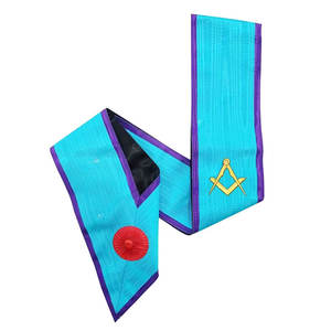 Meilleur Prix Franc-Maçon Ceintures Broderie Personnalisée Maçonnique Regalia Masters Sash pour Uniforme - Product Image 4