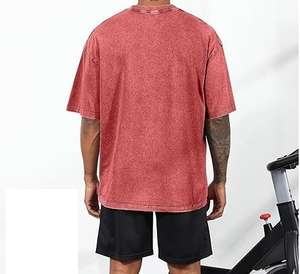 Camiseta lavada con piedra ácida 100% algodón para hombre, camisetas Vintage con hombros caídos, ropa deportiva de verano para hombre, camisetas de gimnasio, ropa para hombre - Product Image 6