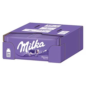 Milkaa Alpine Milk 24 X 100g barre / Barre de chocolat Milkaa Alpine Milk fondante Meilleur prix d'Autriche - Product Image 1