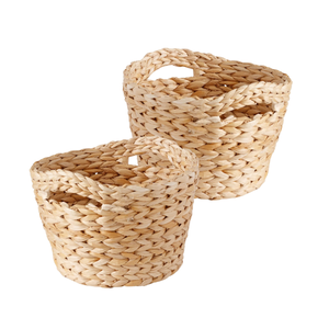 Eco-Friendly Vietnamese WATER <b>HYACINTH</b> <b>BASKET</b> for Stylish Storage, Home Decor, and Laundry Organization Sizes Customization - Product Image 1