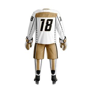 Conjuntos de entrenamiento de pantalones de Jersey con logotipo personalizado que absorbe la humedad, ropa deportiva transpirable de secado rápido, uniforme de hockey sobre hielo de rendimiento - Product Image 2