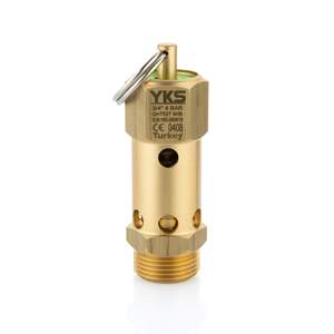 Válvula de Seguridad de Latón Sellada de 3/4'' y 4 Barras con Certificación CE - Válvula de Alivio de Presión Tipo Sellado - Material de Latón - Product Image 1