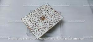 Caja de regalo de acrílico de lujo con tapa de fregona pulida e incrustación de nácar luminosa elegante caja de presentación para dulces y chocolates - Product Image 2