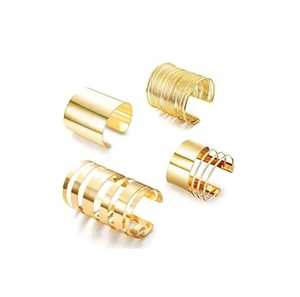 Elegantes brazaletes de Latón chapado en oro, joyería de moda para mujeres y parejas, regalos económicos para amantes para hombres - Product Image 1