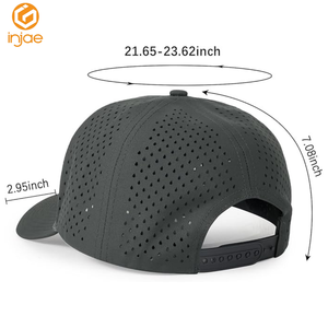 Không thấm nước Golf hat tùy chỉnh laser cut Snapback mũ tùy chỉnh PVC vá Logo tùy chỉnh 5 Bảng điều chỉnh cấu trúc hat với phong cách cong vành - Product Image 4