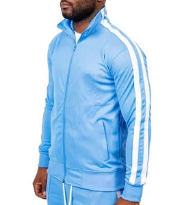 2025 vente en gros hommes personnalisé Polyester hiver polaire côté rayure 2-en-1 conception pantalons de survêtement survêtement ensembles unisexe - Product Image 2