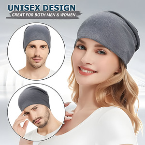 2025 marque hiver Puffer chapeau avec écharpe matelassé vers le bas chapeau coupe-vent et chaud couleur unie Logo personnalisé pour hommes et femmes voyage - Product Image 6