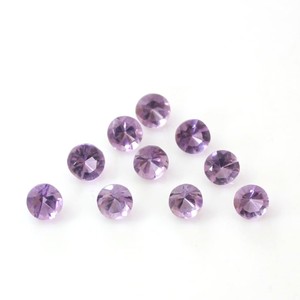 Piedras preciosas sueltas de corte redondo de amatista púrpura Natural para joyería piedra de corte de amatista certificada calibrada cuentas redondas de 5mm a granel - Product Image 3