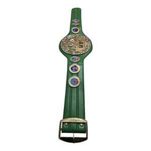 Custom Boxing Championship <b>Belt</b> With <b>Red</b> Leather Strap And Gold Plated Plate - Product Image 1