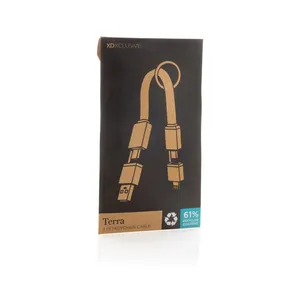 Cable USB Ecológico 4 en 1 de 60W, Gadget Sostenible, Categoría de Productos Promocionales - Product Image 3