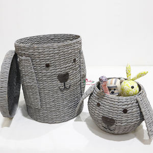 Eco-Friendly Water Hyacinth <b>Basket</b> with <b>Lid</b> Handmade Woven <b>Storage</b> for Home Organization and Decorative Display - Product Image 5