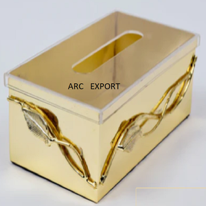 Nouvelle boîte à mouchoirs en métal dernière conception boîte à mouchoirs organisateur de mouchoirs moderne de qualité exclusive pour la maison hôtel utilisation de mariage - Product Image 5