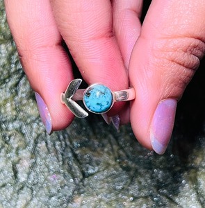 Hecho a mano 925 plata esterlina sólida Unisex anillo fino cobre Natural turquesa diamante Casual boda compromiso regalo para mujeres - Product Image 3