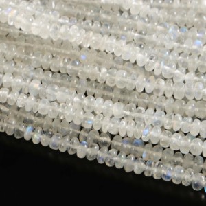 Cuentas Redondas Lisas de Piedra Lunar Arcoíris de 3.5-5.5 mm, Cuentas Sueltas de Piedra Lunar con Destello Azul Natural, 16 Pulgadas para la Fabricación de Joyas - Product Image 6