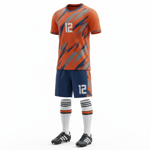 ชุดฟุตบอลแบบซับลิเมชั่นสำหรับผู้ชาย ชุดทีมแบบกำหนดเอง ผลิตจากโพลีเอสเตอร์ 100% แห้งเร็ว - Product Image 2