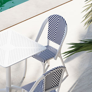 Silla de Comedor Apilable de Plástico Contemporánea Flash-N para Apartamento y Bar en Casa - Product Image 6