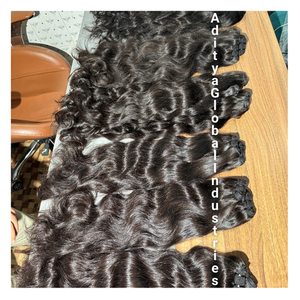 Unprocessed Natural Wave Remy Virgin Human Hair <b>Extensions</b> <b>Cheap</b> Raw Hair Bundles Direct From Indian Manufacturer - Product Image 2