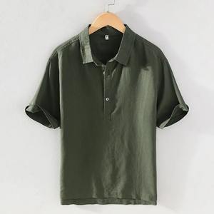 Vente en gros de t-shirts polo personnalisés avec motif uni, broderie de logo personnalisé, t-shirts en toile unis pour polo personnalisé - Product Image 4