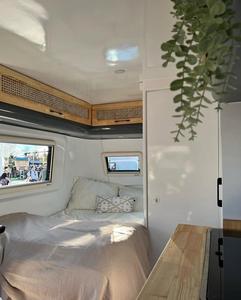 Mini Aluminum Caravan Travel <b>Trailer</b> 2 Person Trendy Design Slide-Out Kitchen Sticker Graphic PVC <b>Floor</b> - Product Image 5