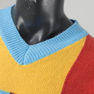 Automne chaud hommes à manches longues pull tricoté pull Anti-rétrécissement avant 100% coton rue mode porter plaine teint polaire - Product Image 6