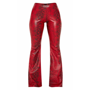 breathable Custom made Fashionable women Snake skins Leather Pants new design women Snake skins Leather Pants - Product Image 6