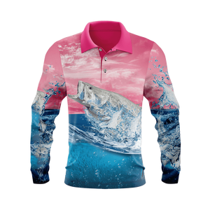 Polo de pesca de alta calidad UPF50 + Polo de protección solar de pesca Polo de pesca de manga larga personalizado transpirable - Product Image 5