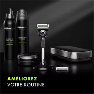 Gillette Labs Men's Electric Razor with 1 Handle 2 Refill Blades Travel Case-Peeling <b>Bar</b> with Holder Gift for Hair Styling - Product Image 2