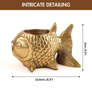 Bougeoirs poisson or parfaits pour l'éclairage ambiant Ensemble de bougeoirs assortis Décor élégant pour n'importe quelle pièce - Product Image 4