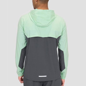 Nueva chaqueta cortavientos para exteriores con rayas reflectantes y bolsillo con cremallera Chaquetas deportivas para correr para hombre Color de contraste - Product Image 2