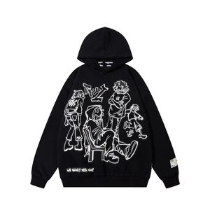 2024 Men Customized Men's Y2K Full Zip up <b>Hoodie</b> Over Face Rhinestone Pattern Print Vintage <b>Oversized</b> <b>Hoodie</b> High Quality OEM - Product Image 1