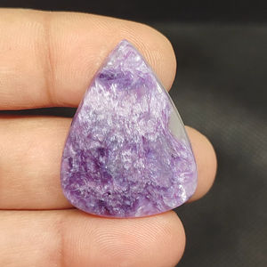 Cabujón de Charoita Natural Pulido, Gema Suelta Marrón para Joyería - Product Image 1