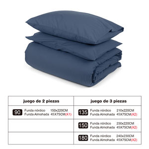 Juego de Funda Nórdica con Funda de Almohada, 100% Poliéster, Lavable, 100 Hilos, Estilo Simple, Tamaño 45x75cm, para Ropa de Cama - Product Image 3